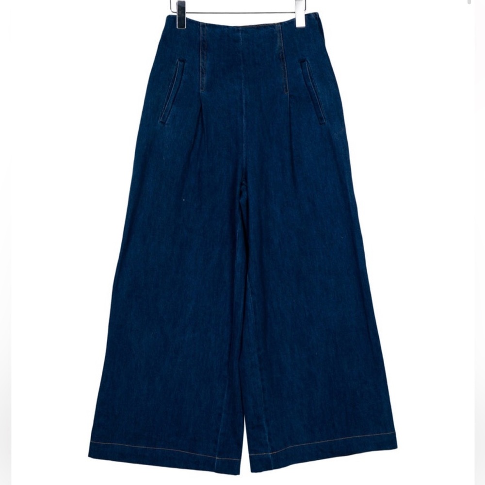Rosetta Getty Dark Blue Wide-Leg Jeans